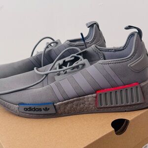 Adidas NMD_R1 Gray and Red Men's Sneakers - Size 9 US